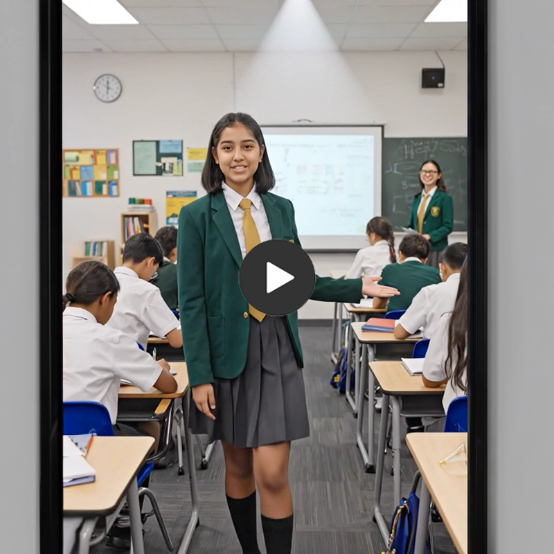 Thumbnail preview of AI-generated campus tour video